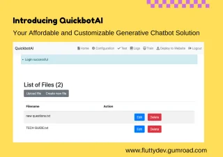 QuickbotAI | Train ChatGPT on Your Own Data | AI Chatbot Development Solution