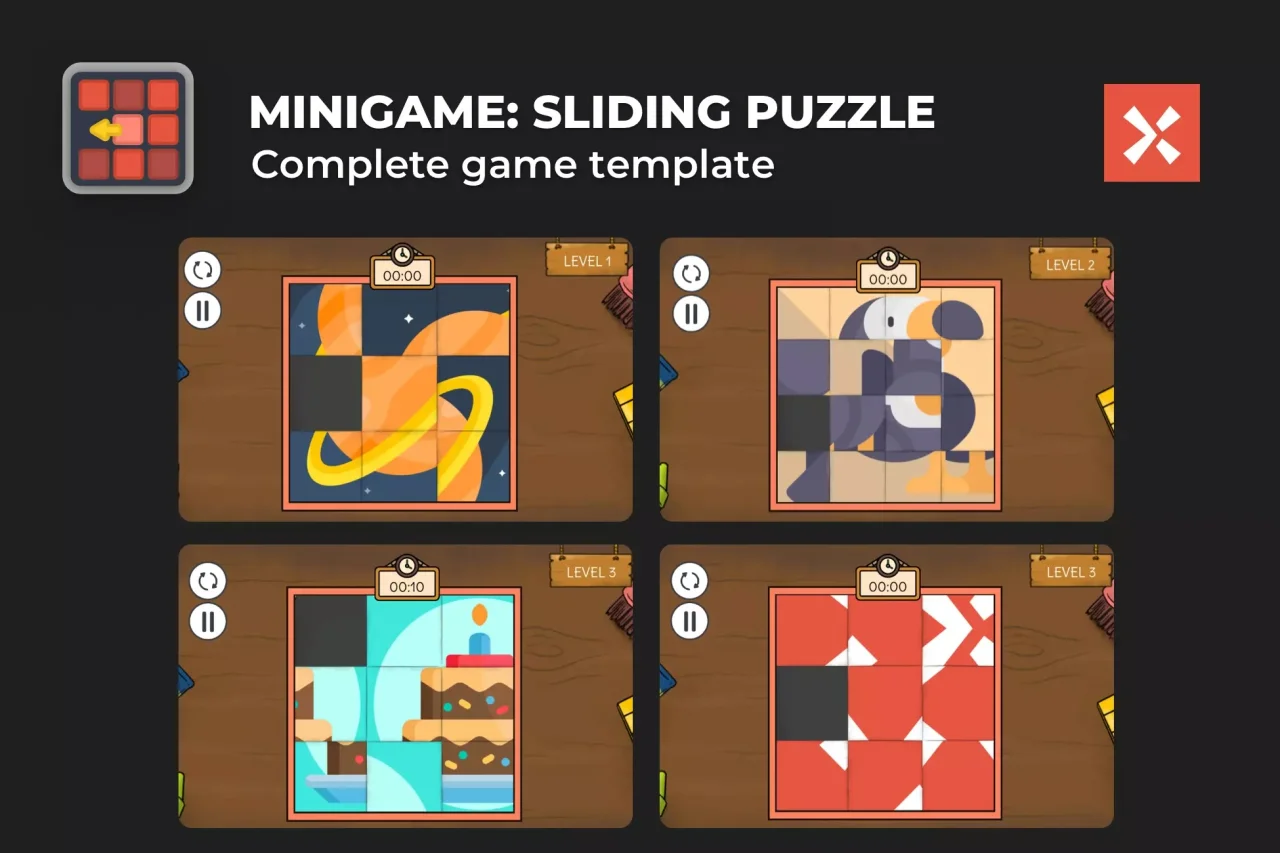 Sliding Puzzle Game Template — screenshot 10