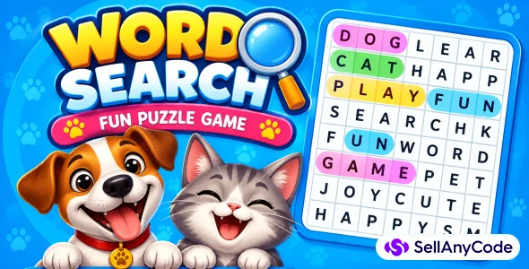 Funny Word Search HTML5 Word Puzzle Game