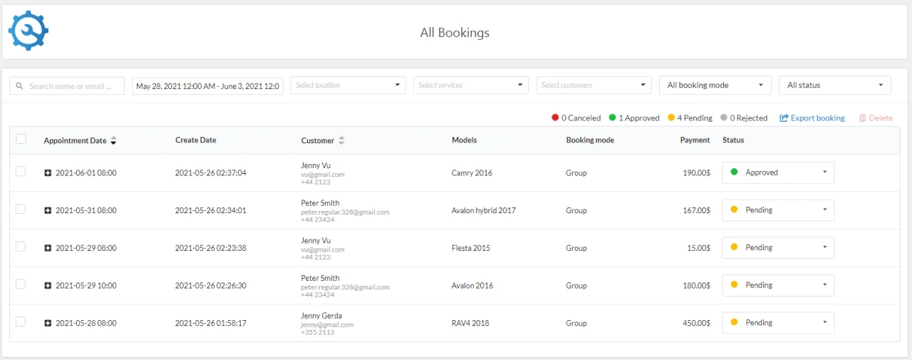 Revy - WordPress Booking System for Repair Service Industries — screenshot 5