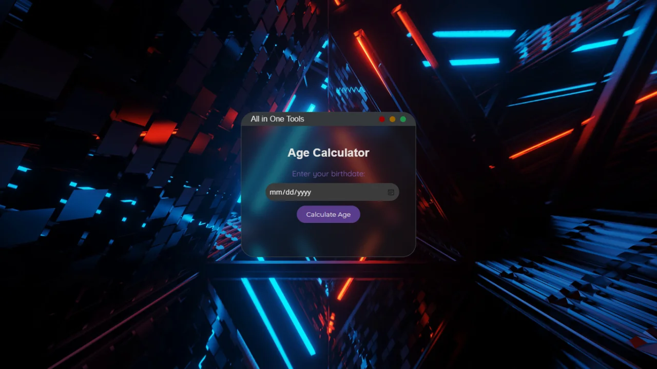Modern macOS Age Calculator Template — screenshot 1