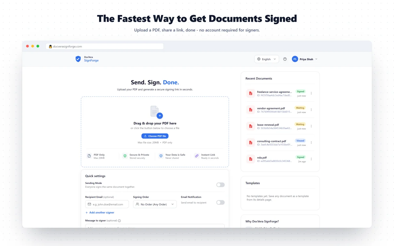 DocVera SignForge - PHP PDF eSignature — screenshot 2