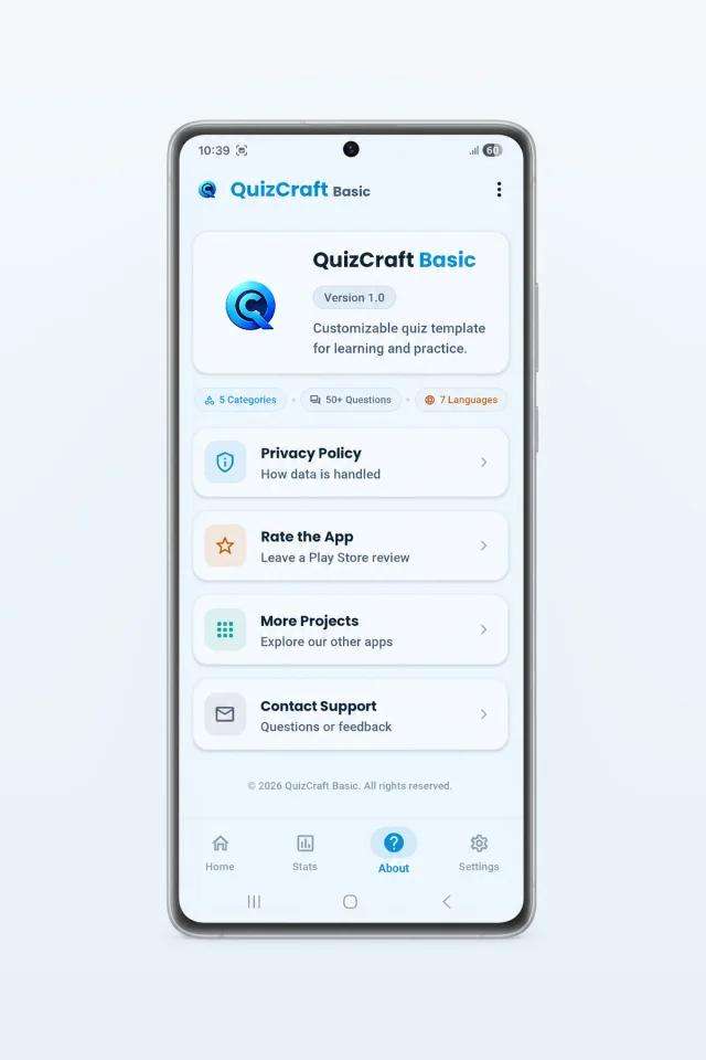 QuizCraft Basic - Android Quiz App Source Code — screenshot 7