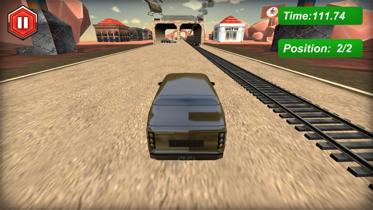 Train vs Super Car Racing 64 Bit Source Code 2020 — screenshot 1