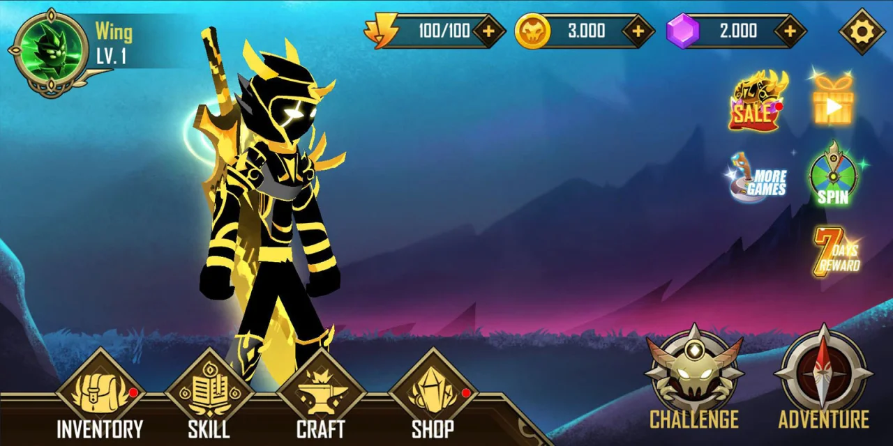 Stickman Epic Battle Shadow Warriors — screenshot 1