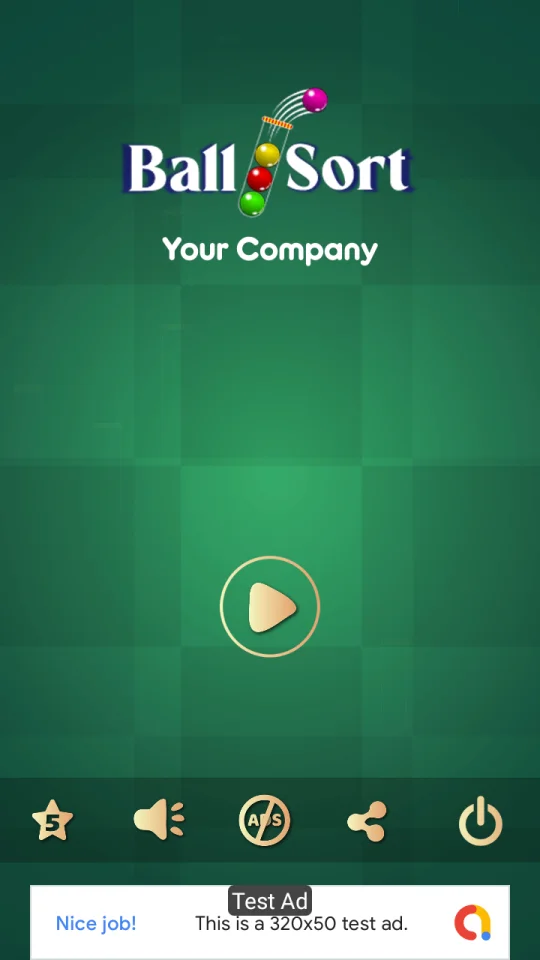 Ball Sort Puzzle (AdMob + Unity Ads + Push Noti.) — screenshot 2