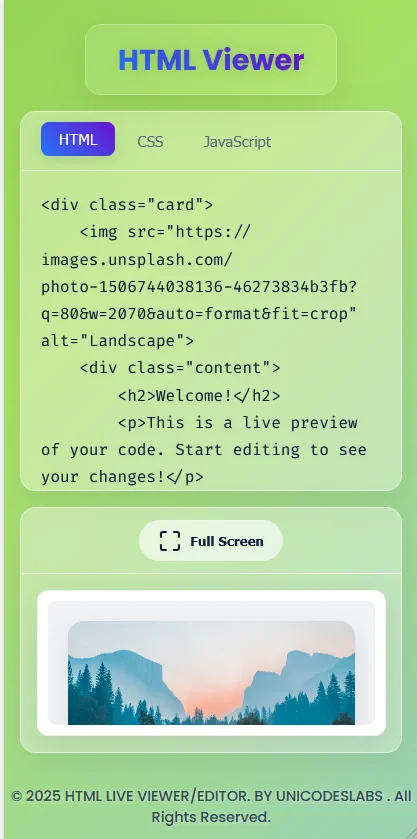 HTML Live Editor | Flawlessly Responsive Mobile Viewer — screenshot 3