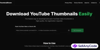 YouTube Thumbnail Downloader Advanced Website Script