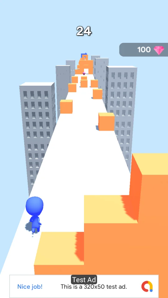 Mini Runner 3D (Unity+AdMob+Hypercasual+Android) — screenshot 1