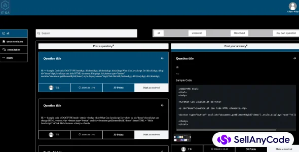 BBS Template with Point Purchase Functionality (Vue.js)