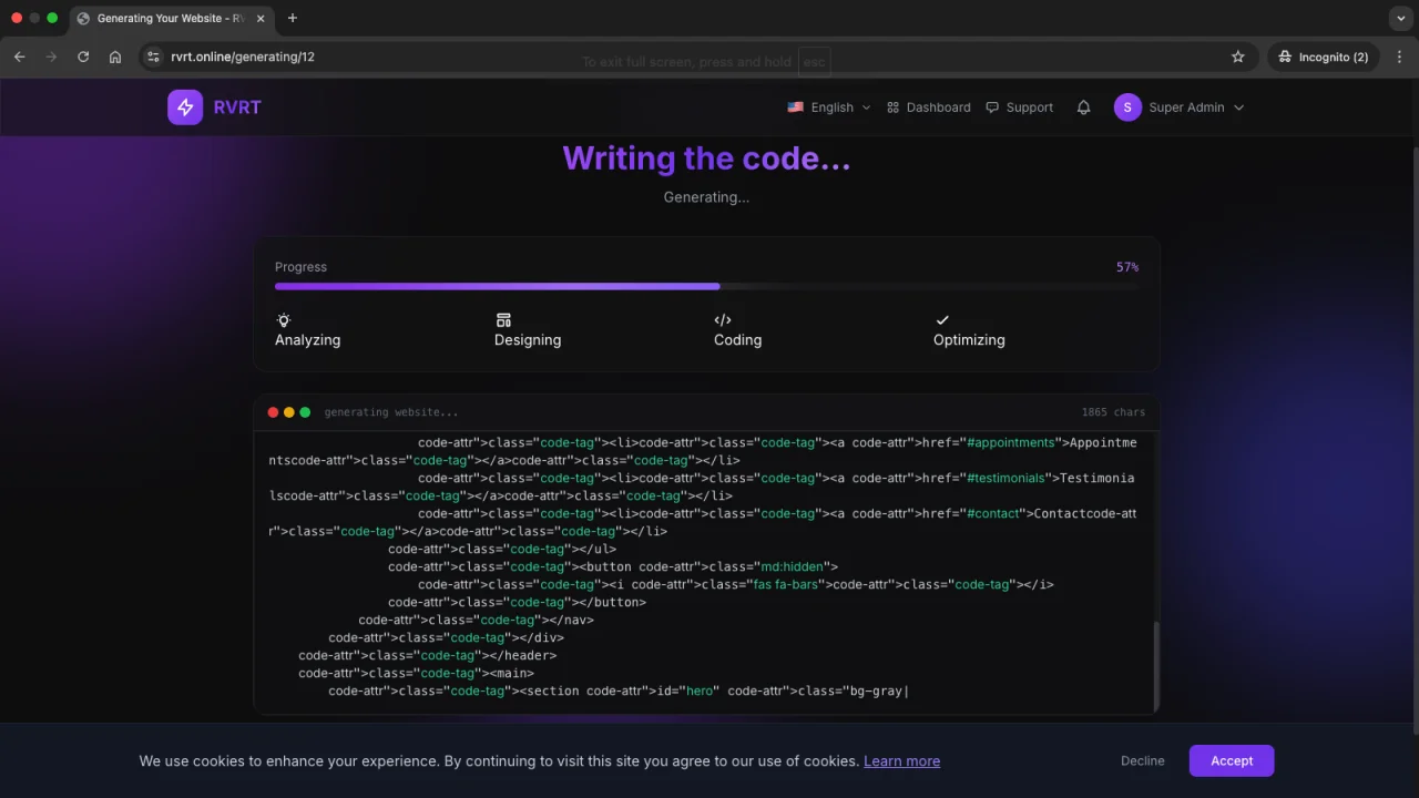 Rvrt - AI-Powered eCommerce Website, Blog & Store + App Creator (Multi-Tenant, Multi-Database, Multi-Domain SaaS) — screenshot 4