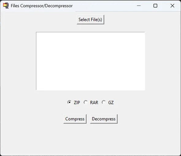 Files Compressor/Decompressor — screenshot 1