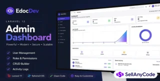 Laravel 12 Admin Panel Starter + File Manager + CRUD Builder + Chat + Calendar
