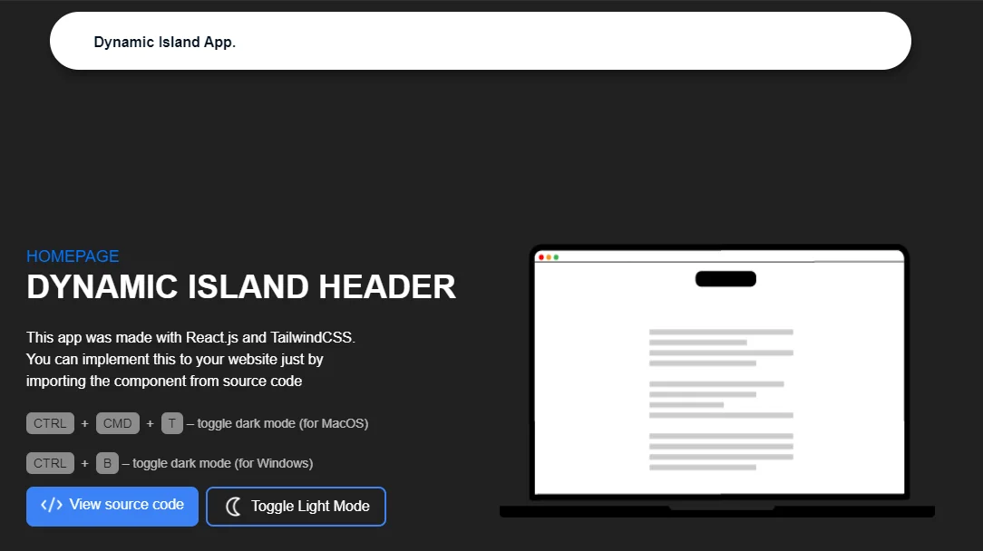 Dynamic Island Header — screenshot 4