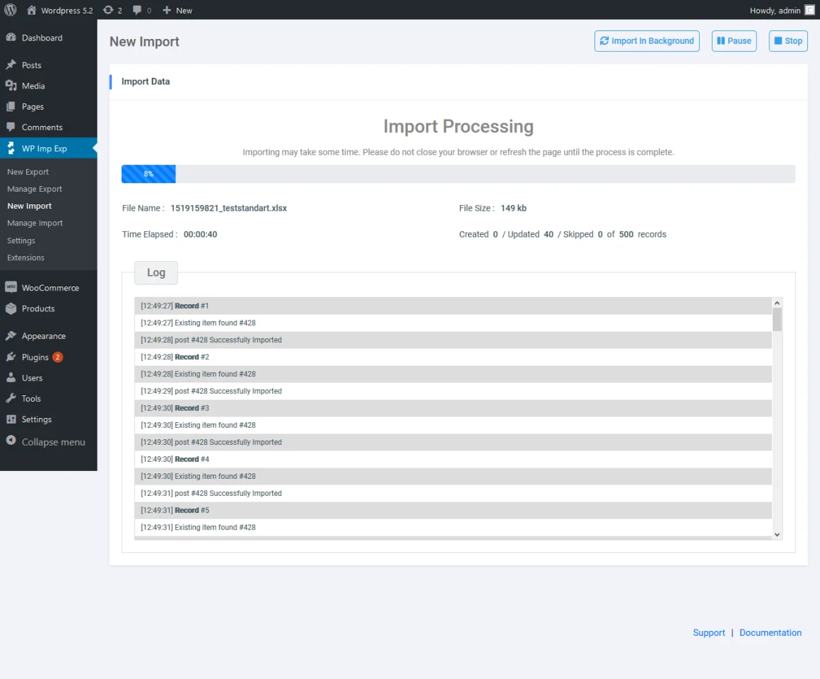 Woo Import Export — screenshot 4