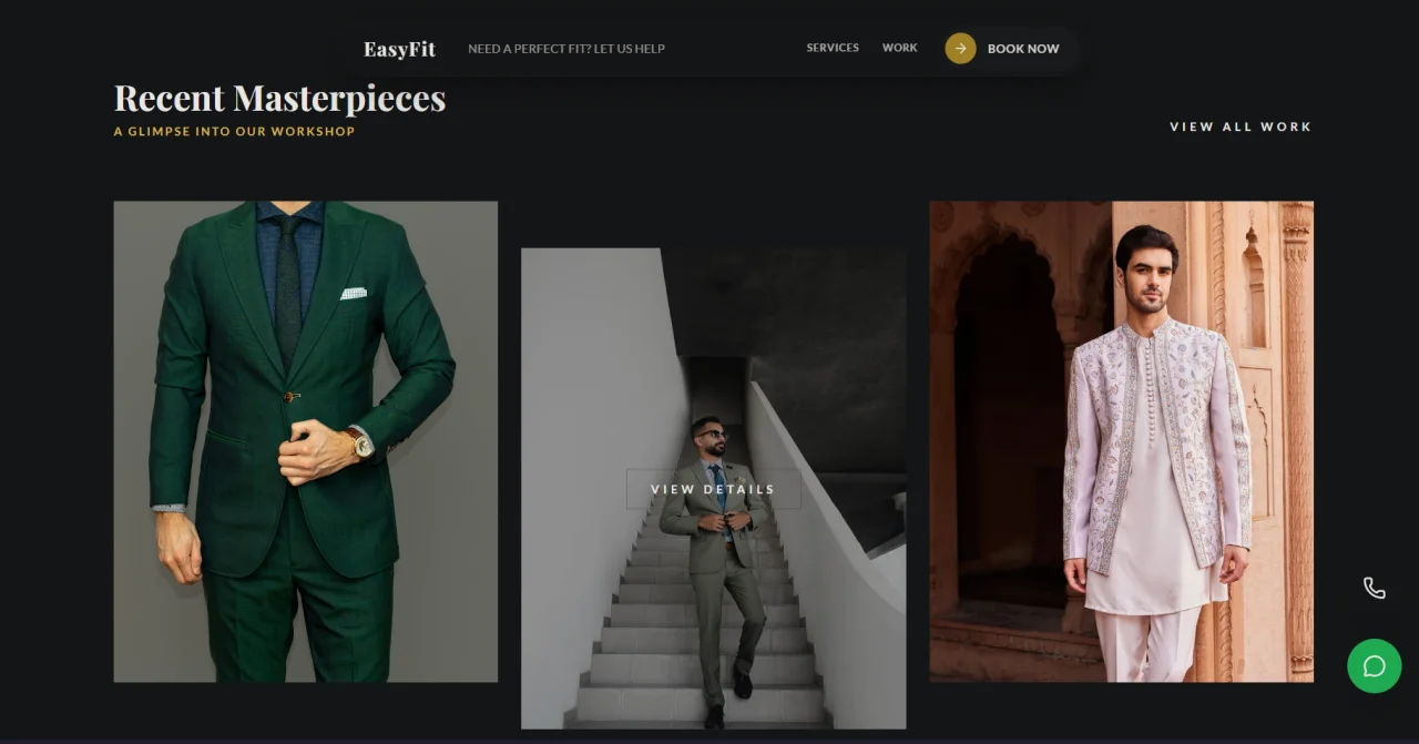 EasyFit Tailors Modern Tailoring & Clothing Shop Website — screenshot 4
