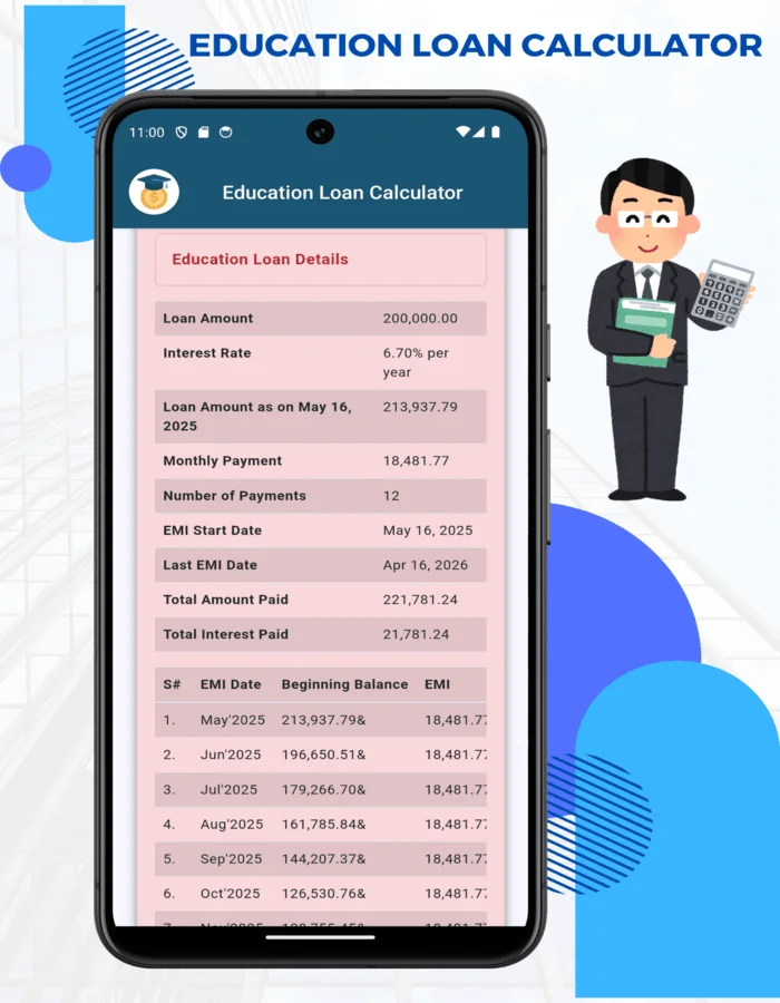 Education Loan Calculator — screenshot 4