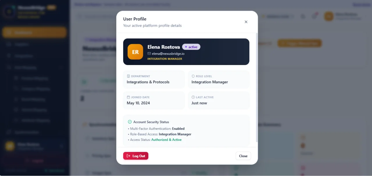 NexusBridge Enterprise PIM & Middleware Platform — screenshot 5
