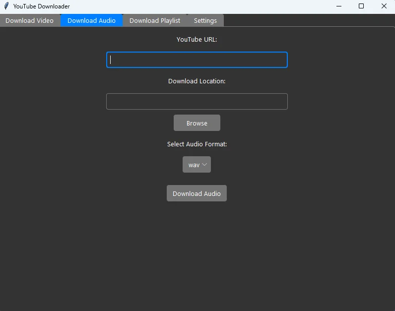 YouTube Converter V.1.0 Code Python — screenshot 4