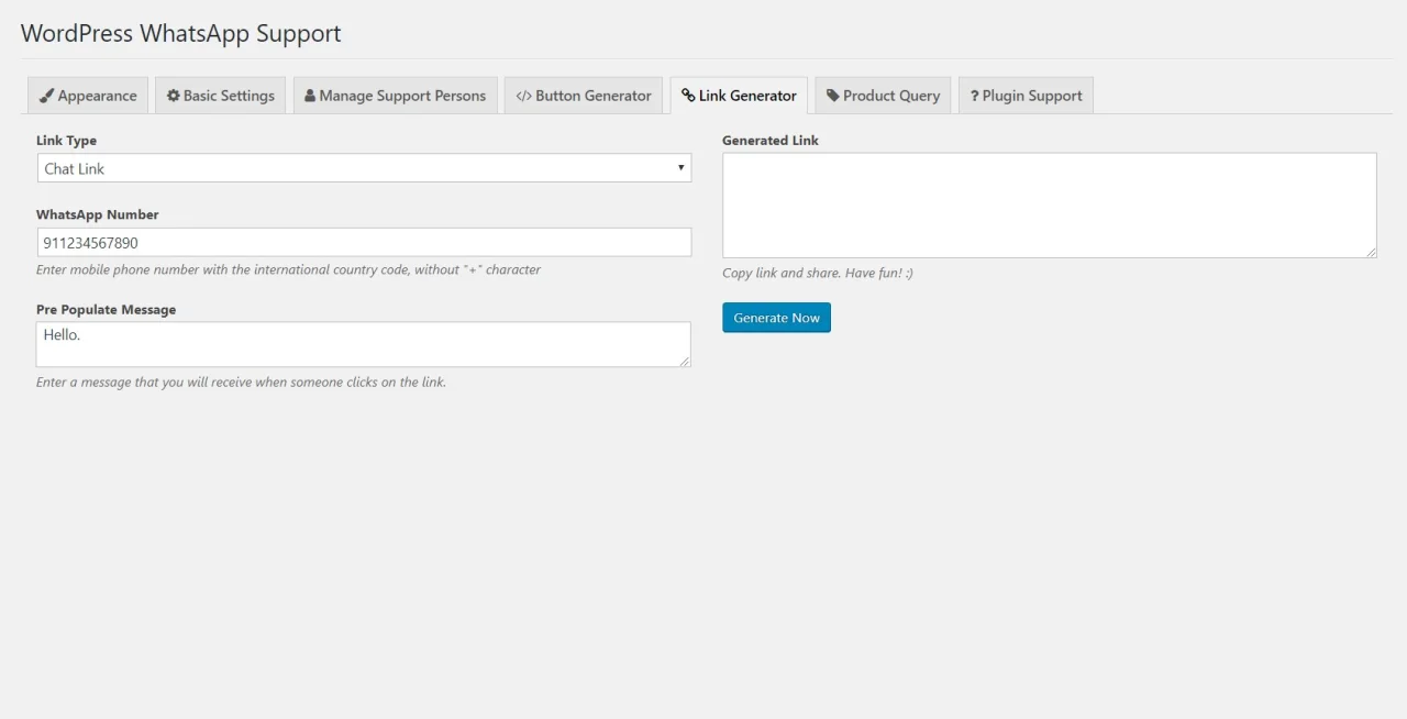 WordPress WhatsApp Support — screenshot 4