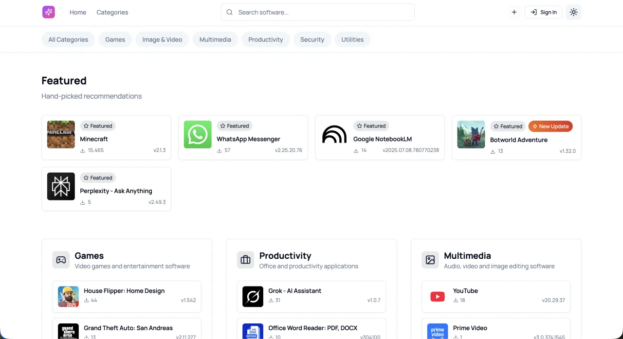 Getbix - Modern PHP Software Download Website — screenshot 1
