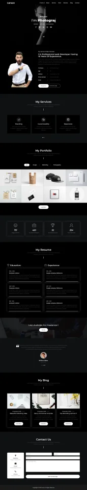Larson Personal Portfolio Template — screenshot 2