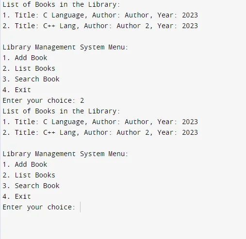 A Library Management System — screenshot 3