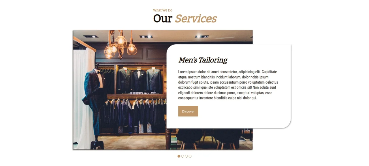 Clothing & Tailoring Template — screenshot 3