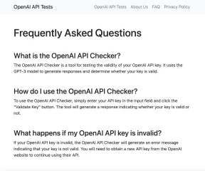 OpenAI API Validation Tool - Test Your API Key with GPT-3 | Validate OpenAI API Access