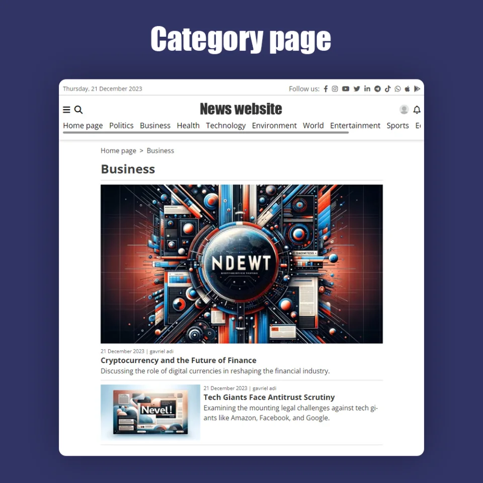 News Site with PHP with CMS — screenshot 3