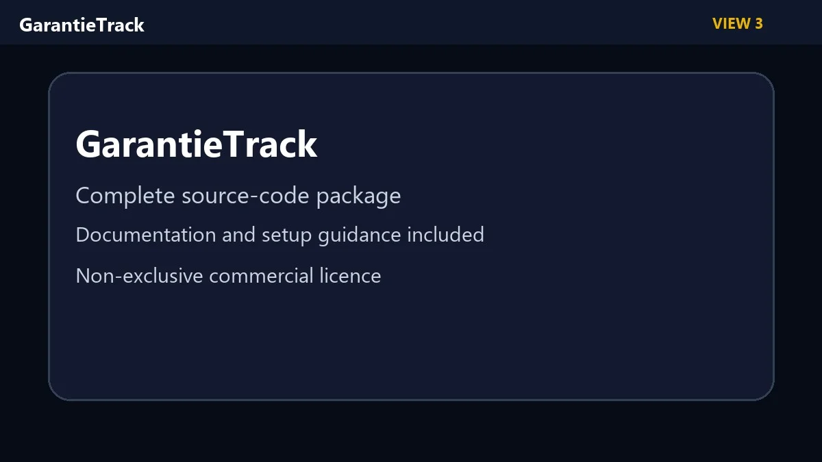 GarantieTrack — screenshot 2