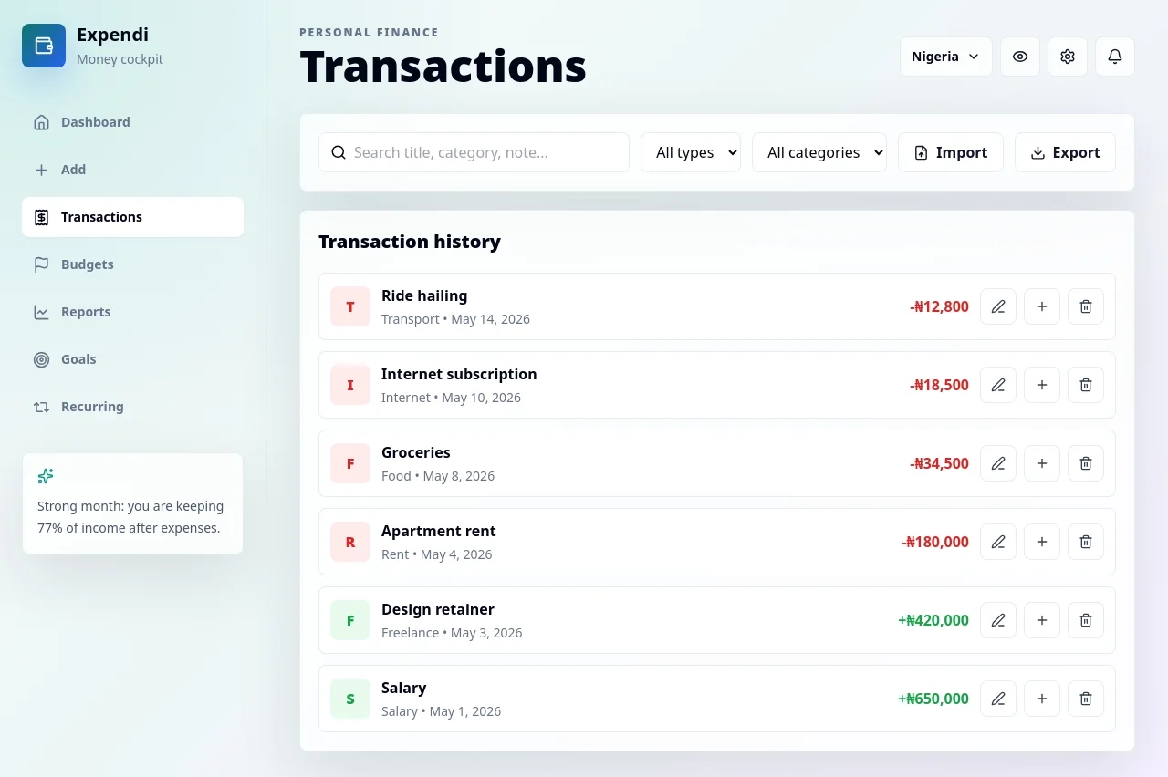 Expendi — screenshot 2