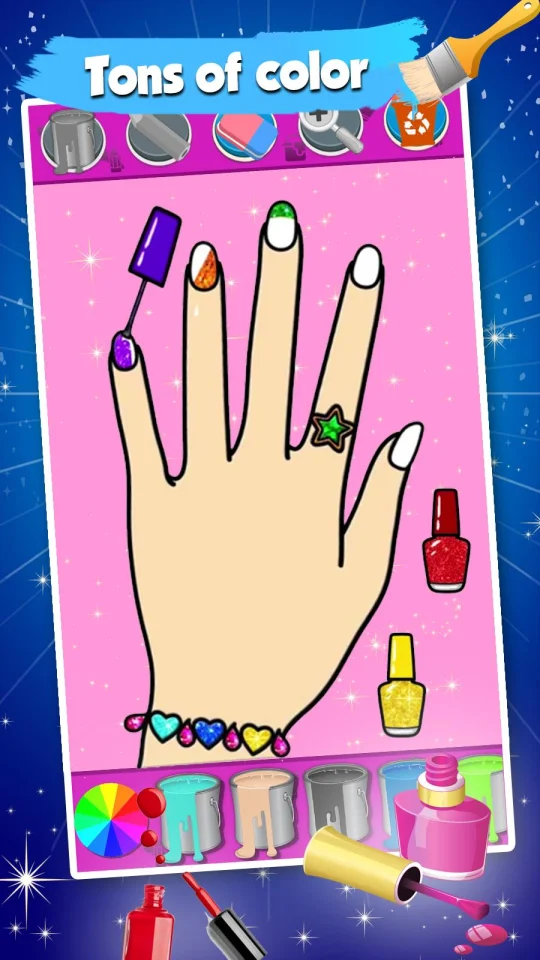 Nail Drawing Book Fashion Coloring Pages — screenshot 2