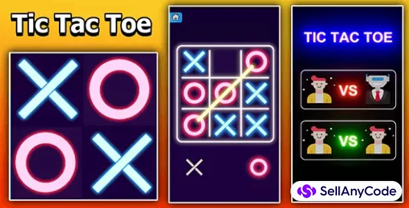 Tic Tac Toe Glow Game Unity Source Code