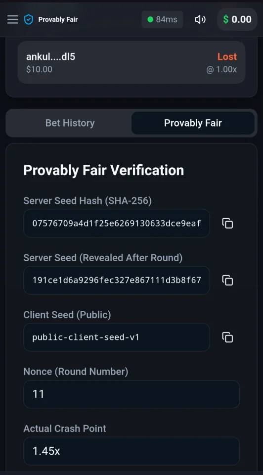 Crash Game Node.js Realtime Engine + Advanced RTP Control + Wallet & Referral System (Full Admin Panel) — screenshot 5