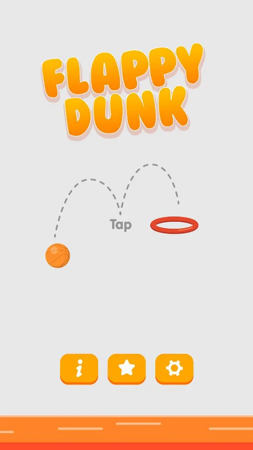 Flappy Dunk Unity Game with AdMob Ads — screenshot 1