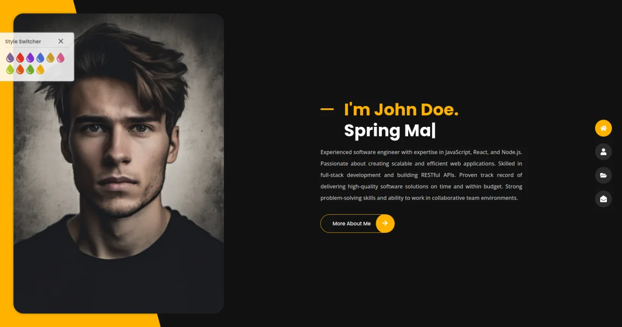 Portfolio Design React App — screenshot 6