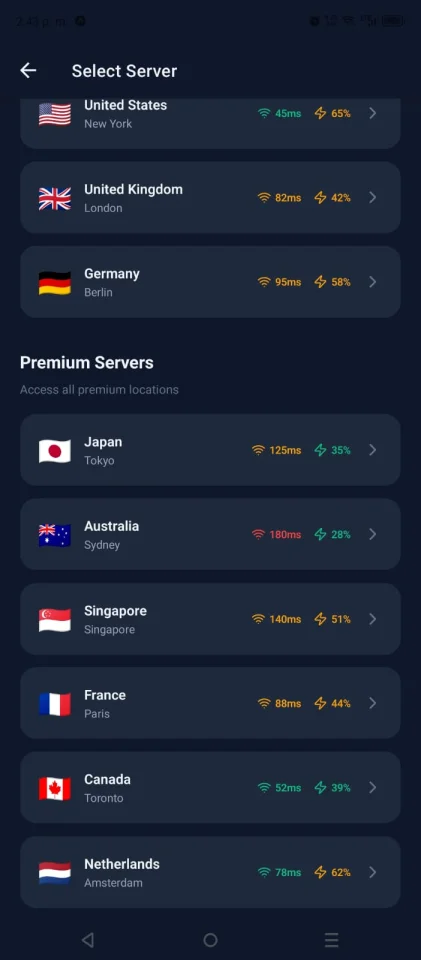 VPN Access App — screenshot 1