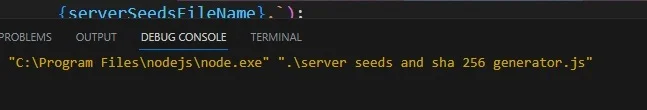 Server Seeds and SHA 256 Creator (JavaScript Version) — screenshot 3