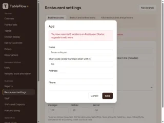 TableFlow+: Restaurant POS Kitchen, QR Menu & Delivery