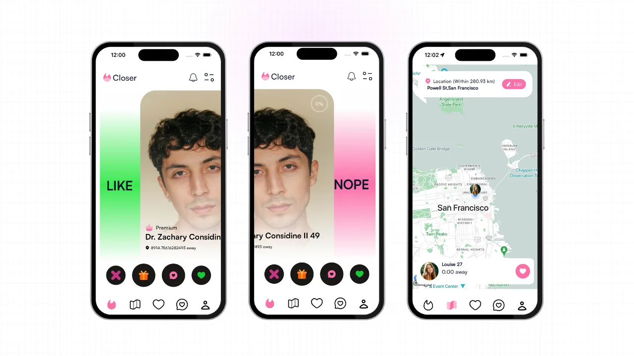 Closer Dating App - Complete Social Dating Mobile App | Online Dating | Match, Chat & Video Dating — screenshot 1