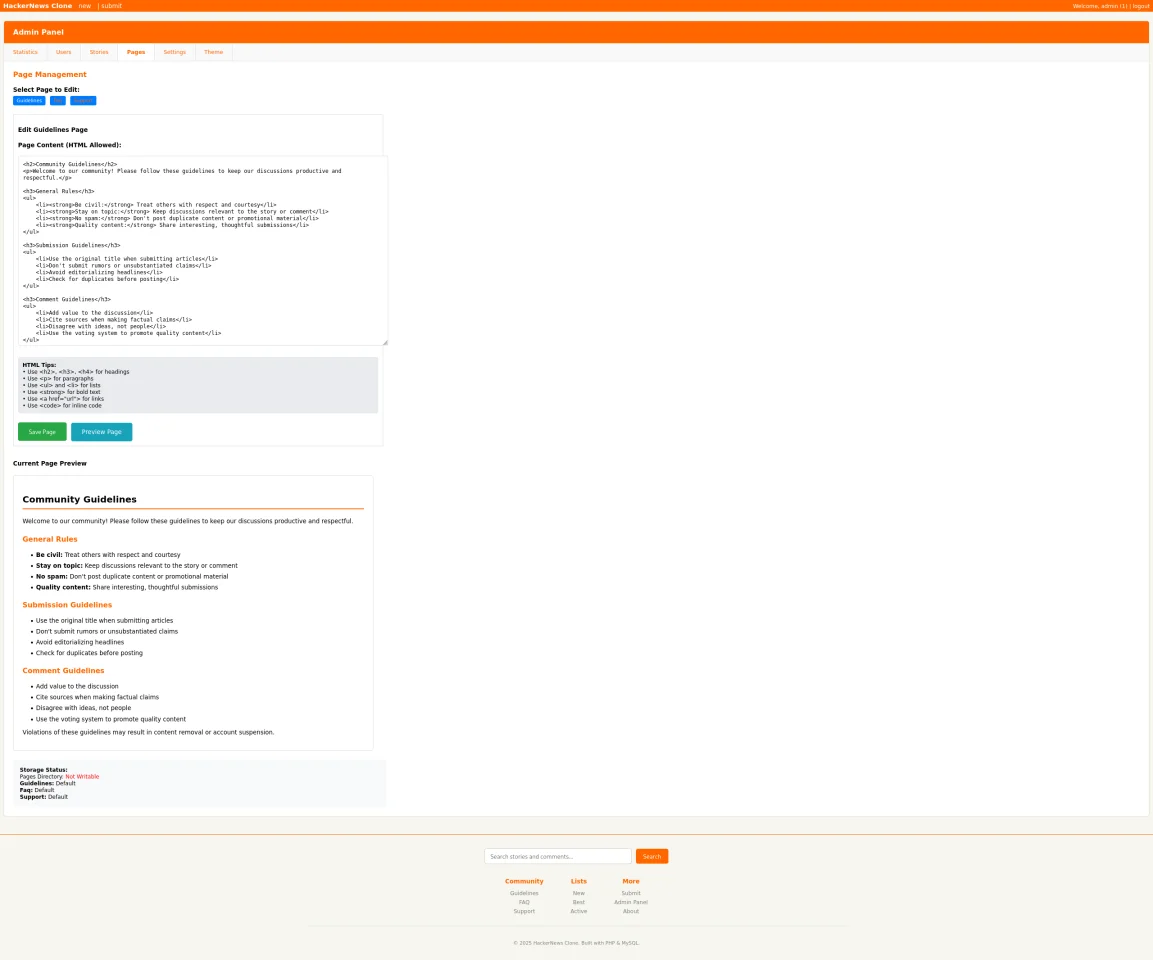 Hacker News Clone — screenshot 2