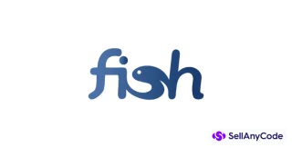 Blue Fish Logo Graphic Marine Symbol