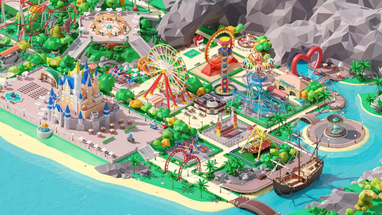 Amusement Park - Low Poly 3D Models Pack — screenshot 5