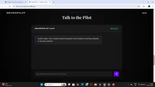 NeuroPilot Premium AI SaaS Landing Page (Dark UI + Interactive Chat + Fully Responsive)