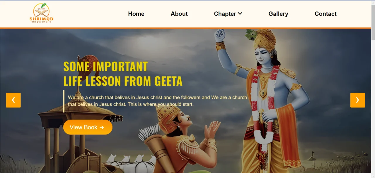 Shrimad Bhagavat Gita Responsive Website — screenshot 4