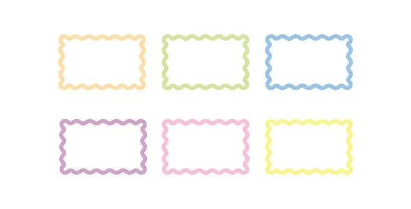 Zigzag Edge Rectangle Frames Borders Vector Set — screenshot 1