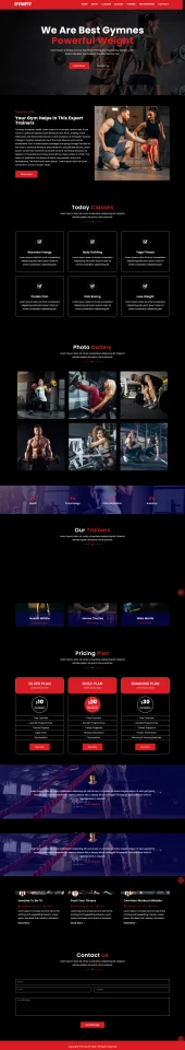 Gymfit Gym and Fitness Landing Page Template — screenshot 3