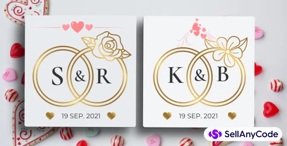 Wedding Ring Flora Logo Templates