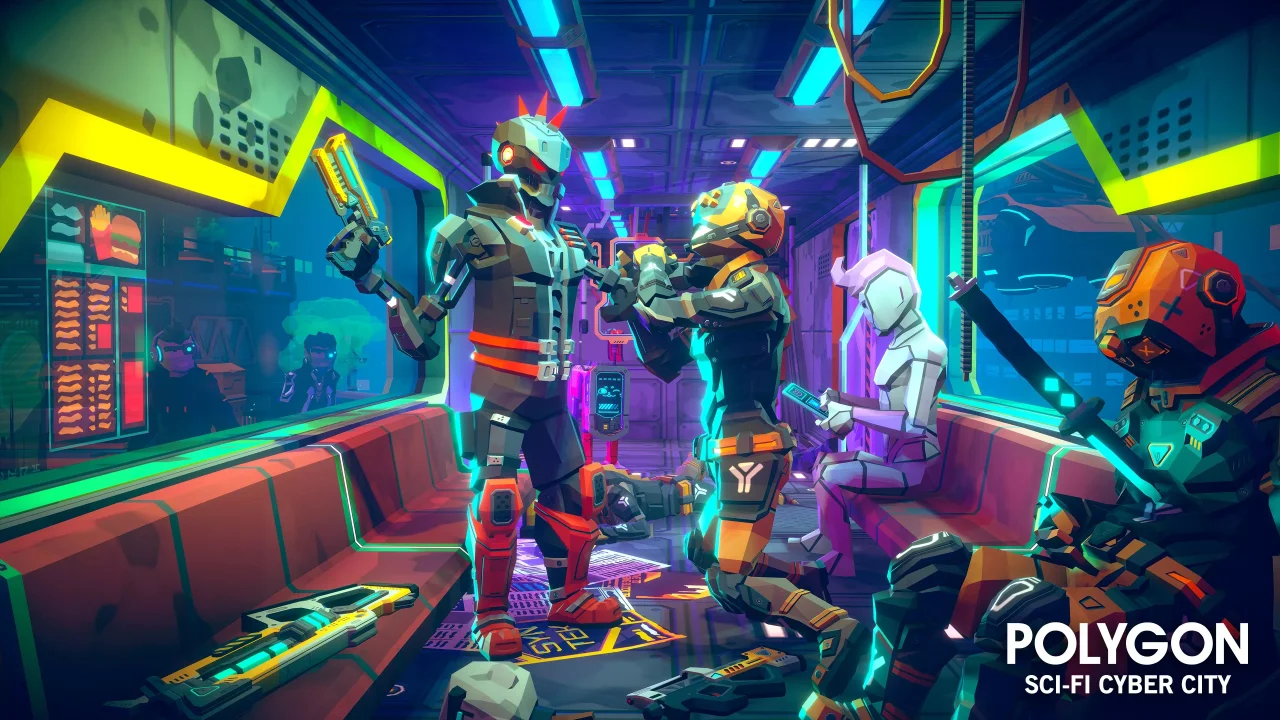 POLYGON Sci-Fi Cyber City - Low Poly 3D Art by Synty — screenshot 1